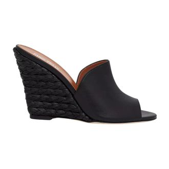 PARIS TEXAS Wedges, female, Black, Size: 8 US Flip-Flops On A Braided Heel