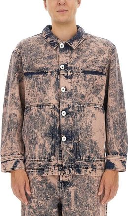 &Eacute;tudes Studio Distressed Denim Jacket With Classic Collar