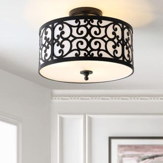 Jonathan Y Designs Katherine 15 Metal LED Semi-Flush Mount