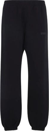 Givenchy Joggingbroek van fleece met Paris gros grain - Heren - Sweatpants - Zwart - L - Katoen - Broeken