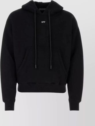 Off-white hooded sweatshirt with pouch pocket
