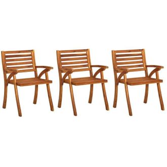 vidaXL Vidaxl - Garden Chairs 3 pcs Solid Acacia Wood