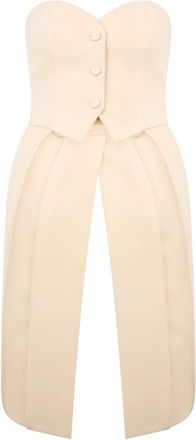 Moschino Mouwloze Top Elegant - Dames - Tops zonder mouwen - Beige - M - Wol - Tops