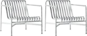 HAY Palissade Lounge Chair low, hot galvanised (2er-Set)