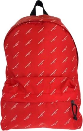 Balenciaga Pre-owned Backpacks, male, Red, Size: ONE SIZE Pre-owned Explorer Nylon Backpack