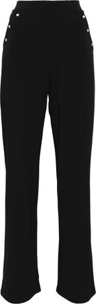 agn&egrave;s b. press-stud sailor trousers - women - Elastane/Polyamide - 1 - Black