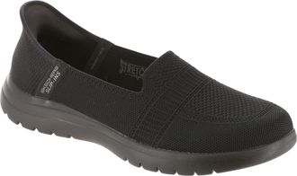 Skechers Womens On-The-Go Flex Camellia Slip-On Sneakers, Black Textile, 4.5 UK