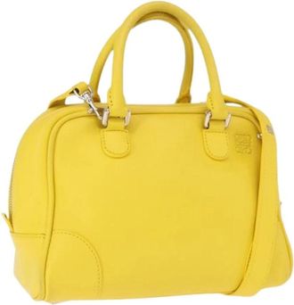 Loewe Pre-owned Handtas - Dames - Vintage Handtas - Geel - ONE Size - Leer - Vintage