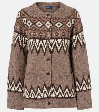 Polo Ralph Lauren Cardigan Fair Isle in jacquard di misto lana