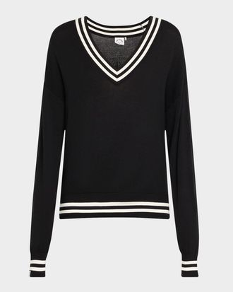 The Upside Duet V-Neck Knit Sweater