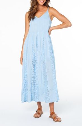 Roxy Jardin Bloom Lace Maxi Dress in Airy Blue at Nordstrom, Size Xx-Large