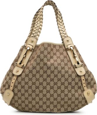 Gucci 2016-2025 GG Canvas Horsebit Pelham shoulder bag - Brown