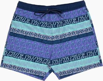 Santa Cruz Mens Santa Cruz Mens Heights Swim Shorts - Blue - Size: 35/34/32