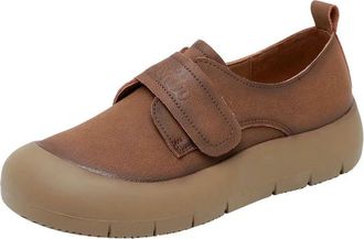 Generic NYSBH Womens Womens Single Shoes, Thick-Soled Retro Boken Shoes, Flat Loafers Women Dark Brown