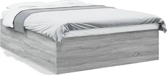 vidaXL Bed Frame without Mattress Grey Sonoma 160x200 cm Vidaxl