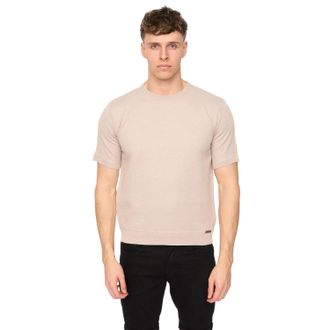 Duck and Cover Heren Marvela Geweven T-Shirt (Stone)