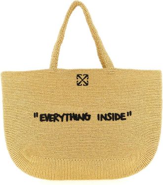 Off-white Tote Bags, female, Beige, Size: ONE SIZE Jitney Tote Bag