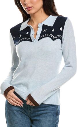 Brodie Willow Western Polo Cashmere Sweater