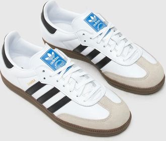 adidas Mens Adidas Originals Samba OG Trainers White - White/White - Size: 10