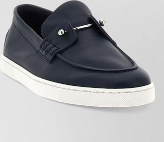 Christian Louboutin chambeliboat loafer metal detail rubber sole