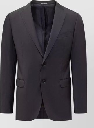 Emporio Armani virgin wool single breasted coat