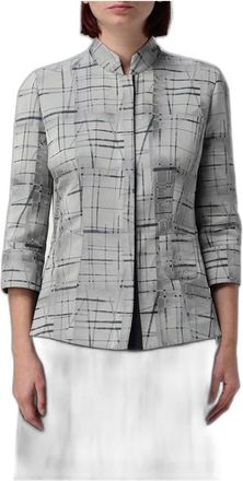 Emporio Armani Camicia a Quadri Slim Fit - - Blouses & Shirts - Donna - Grigio - XS