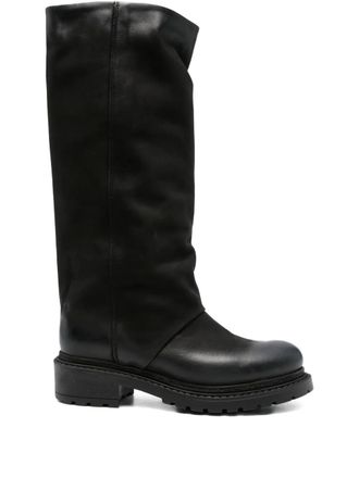 Métisse 40mm slouch calf-leather boots - Black