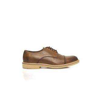 Cerruti Brown Calfskin Men Derby Mens Shoe