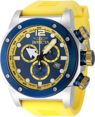 Invicta Sea Hunter 48982 Heren Horloge - Quartz Uurwerk - Roestvrij Staal met blauwe Wijzerplaat - 52mm