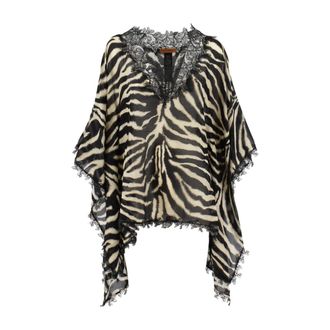 Ermanno Scervino Blouses, female, Multicolor, Size: XS Poncho