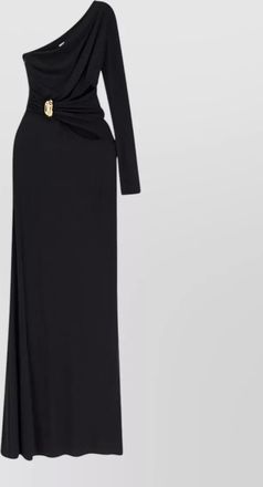 Elisabetta Franchi one shoulder stretch viscose evening gown