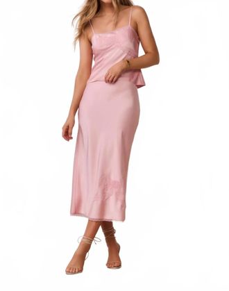 LoveShackFancy Vallis Midi Skirt In Potpourri Pink