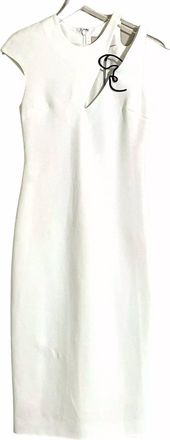 Cushnie et Ochs Cap Sleeve Twist Cutout Pencil Dress In White