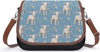 Generic Lamb Cute Womens Crossbody Bag Fashion Shoulder Handbags Message Tote Bag with Adjustable Strap