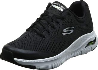 Skechers Mens Arch Fit Shoes, Size: 8 XW US, Color: Black/White