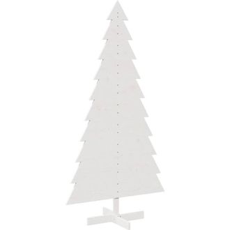 vidaXL Albero di Natale Decorativo Bianco 180cm Legno Massello di Pino - Vidaxl