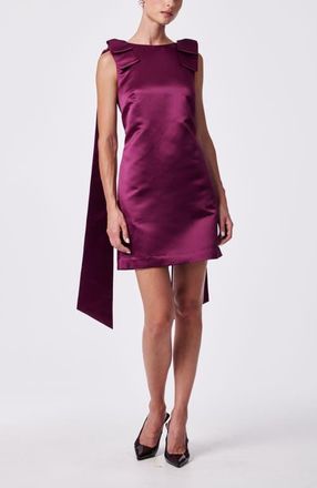Trina Turk Priscilla Satin Cocktail Dress in Parisian Plum at Nordstrom, Size 16