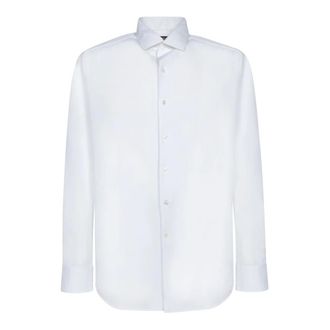 Ermenegildo Zegna White Cotton Piquet Shirt Classic Design - male - Zegna - Formal Shirts - White - XL - Shirts