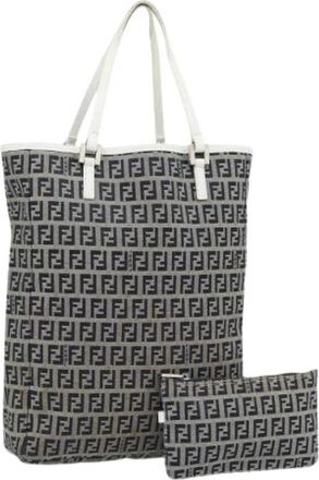 Fendi Pre-owned Vintage Tote Bag - Dames - Vintage Shopper - Blauw - ONE Size - Leer - Vintage