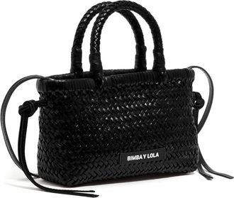 Bimba & Lola mini interwoven tote bag - Black