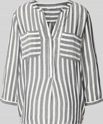Tom Tailor Blusenshirt mit Streifenmuster in Offwhite, Größe 34