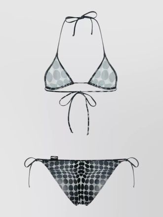 Jean Paul Gaultier stretch polyester bikini halter neck triangle