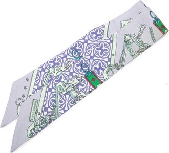 Herm&egrave;s Pre-owned Hermes Mors et Gourmettes Remix Silk Twilly Scarf Ladies L8JAASU59J259BAE