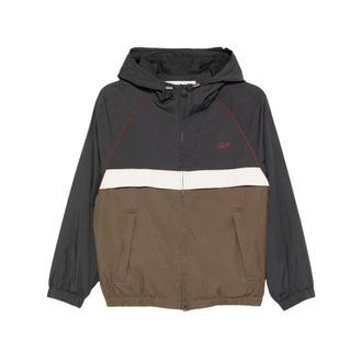 Dunst Light Jackets, female, Multicolor, Size: XS Hooded Colour-block Windbreaker