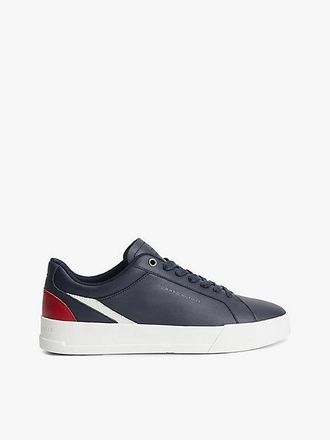 Tommy Hilfiger Signature Colour-Blocked Leather Court Trainers