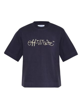 Off-white T-Shirt With Embroidered Logo