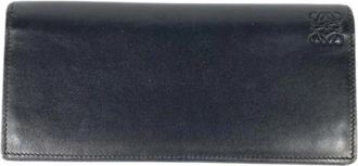 Loewe Pre-owned Long wallet (bi-fold) - unisex - Vintage Accessoires - Zwart - ONE Size - Leer - Vintage