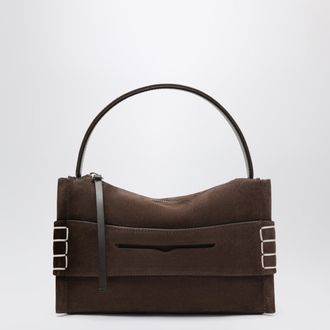 J.W.Anderson Small Loafer bag in brown suede leather