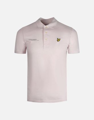Lyle & Scott Mens Lyle & Scott Co-Ordinates Print Tipped Collar Light Pink Polo Shirt - Size: 40