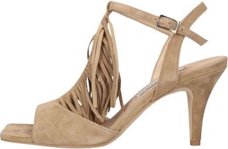 Stefano Lauran 5060 High Heel Sandalen - Dames - Sandalen met hakken - Beige - 37 EU - Leer - Schoenen
